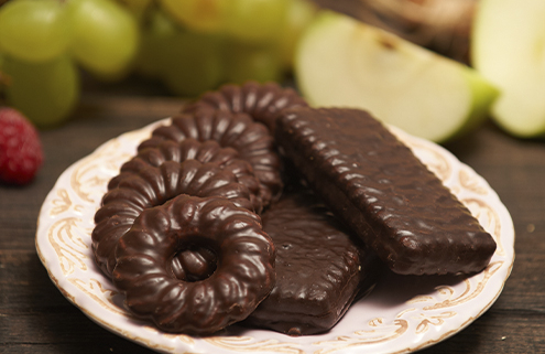 Coated biscuits