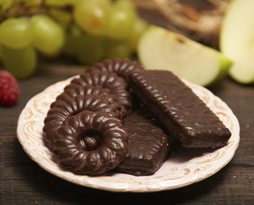 Coated biscuits